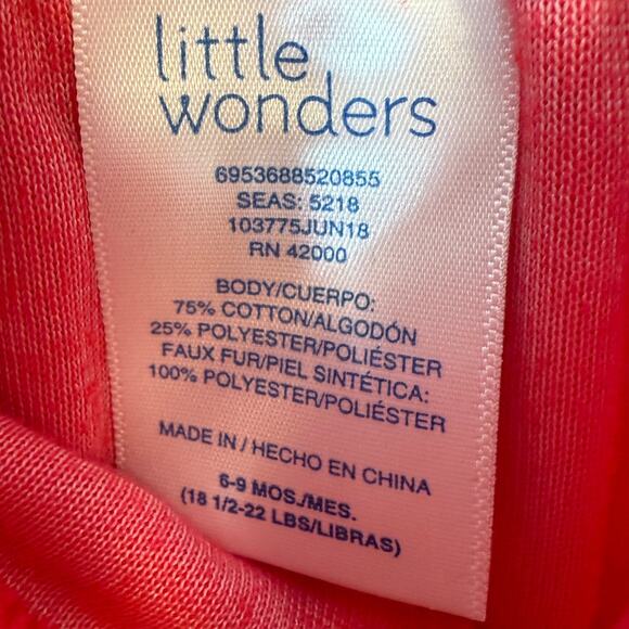 Little Wonders Baby Santa Claus Top Pants Hat Outfit Red White Size 6-9 Months - Picture 12 of 12